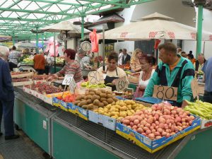 Serbia, Belgrade: food market