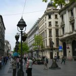 Serbia, Belgrade: many neo-classic European style buildings; pedestrian street