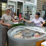 Serbia, Belgrade: rotating ice cream counter