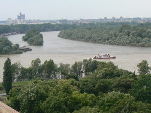 Serbia, Belgrade Fortress and park at the  confluence of the