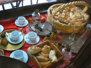 Serbia, Belgrade: food at the '?' restaurant