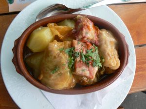 Serbia, Belgrade: food at the '?' restaurant