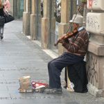 Serbia, Belgrade: old town street musician