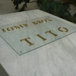 Serbia, Belgrade: the House of Flowers mausoleum with Tito's marble