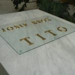 Serbia, Belgrade: the House of Flowers mausoleum with Tito's marble