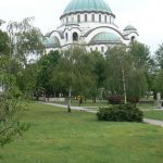 Serbia, Belgrade: exterior of St Aleksander Nevsky church