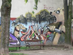 Serbia, Belgrade: graffiti art