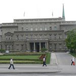 Serbia, Belgrade: president's office building across from parliament