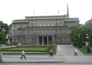 Serbia, Belgrade: president's office building across from parliament