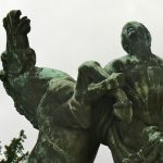 Serbia, Belgrade: another sculpture in front of parliament building;  the