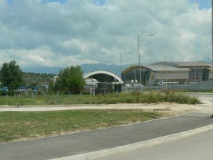 Macedonia, Skopje: airport terminal