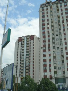 Macedonia, Skopje: high rise apartment towers