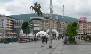 Macedonia, Skopje: the main square is the Macedonia Plaza with