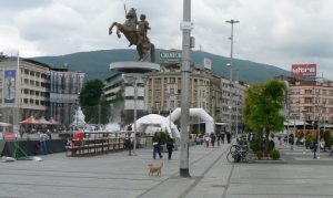 Macedonia, Skopje: the main square is the Macedonia Plaza with