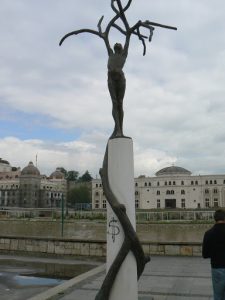 Macedonia, Skopje: modern sculpture