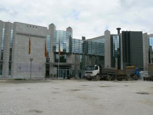 Macedonia, Skopje: across the river from Macedonia Plaza is the