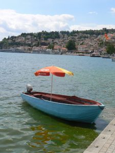 Macedonia, Lake Ohrid: lakeside vessel