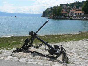 Macedonia, Lake Ohrid: lakeside view