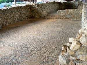 Macedonia, Lake Ohrid: old Byzantium ruins by the church