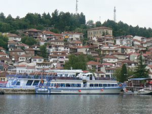 Macedonia, Lake Ohrid: tour boats