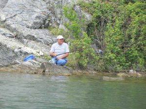 Macedonia, Lake Ohrid: quiet fisherman