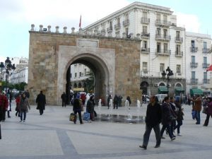 The ancient Port du France is the main entrance to