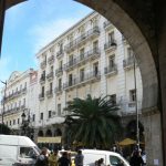 Looking through the Port du France to the colonial buildings