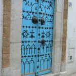 Many doors in the medina are decorated with patterns of