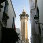 Minaret of the Hamuda Pasha mosque, one of several in