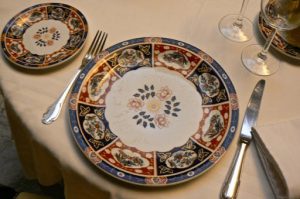 Dinnerware at Dar El Jeld restaurant in the medina.