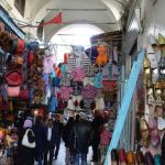 Medina narrow souq alley.