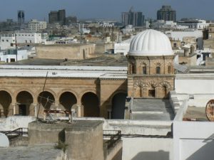 Close-up of Zaytouna mosque dome.