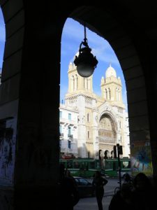 Catholic cathedral of St Vincent de Paul in central Tunis.