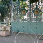 Barbed wire along Avenue Bourguiba. In the 2011 revolution the