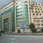 One of many modern buildings in suburban Tunis.