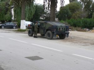 Tunisia: Bardo Museum; military vehicle; they did not take