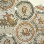 Tunisia: Bardo Museum mosaic close-up of  Neptune and related figures