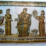 Tunisia: Bardo Museum mosaic of woman and servants