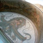 Tunisia: Bardo Museum mosaic detail of God Ocean