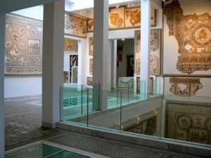 Tunisia: Bardo Museum mosaics  Many of the mosaics are labeled