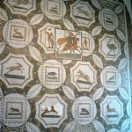 Tunisia: Bardo Museum mosaic detail of hunting images