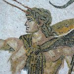 Tunisia: Bardo Museum mosaic detail head of charioteer