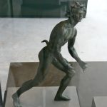 Tunisia Bardo Museum: bronze statue of a satyr from  125BC,