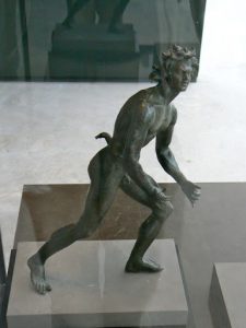 Tunisia Bardo Museum: bronze statue of a satyr from  125BC,