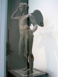 Tunisia Bardo Museum: bronze statue of eros (bow missing from
