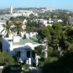 Tunisia: overview of modern Carthage  (private house in foreground)