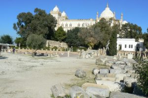 Tunisia: Carthage ruins near the former cathedral of St Louis,