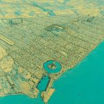 Tunisia: Carthage reconstruction drawing of the ancient city and harbor; Carthage