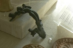 Tunisia: Carthage Museum - male figure bronze door handle