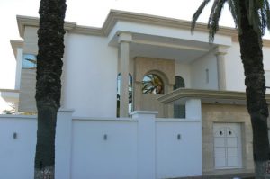 Tunisia: Carthage - modern house;  modern Carthage is a city